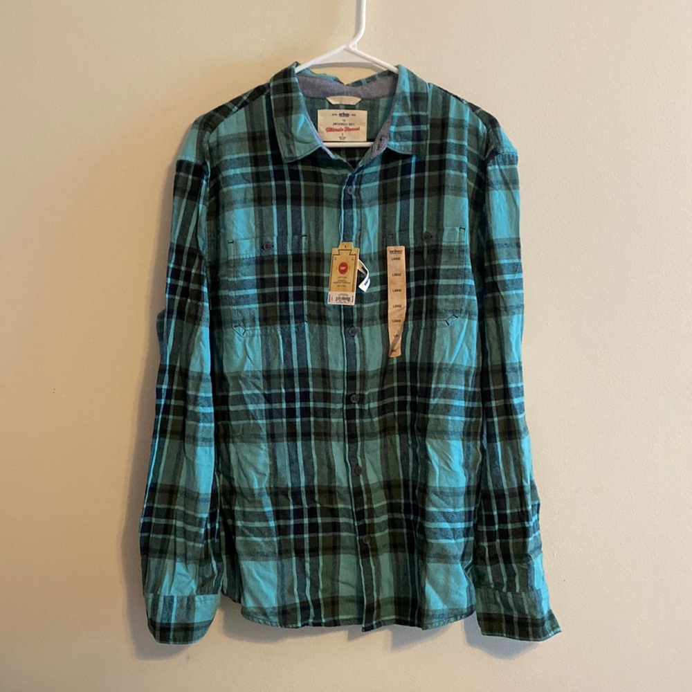 Urban pipeline plaid button down NWT